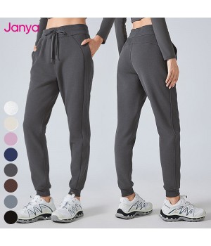 Casual Loose Trousers Drawstring Workout Running Sweatpants Fleece High Waist Gym Fitness Joggers Yoga Jogger Pants For Women