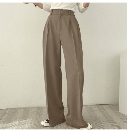 New Design Hot Sale Women's High Waist Suit Pants Casual Trousers Ladies Elegant Business Office Wear Pants