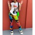 Hot Sale New Fashion Streetwear Casual Colorful Color Blocking Pants For Ladies Women's Pants & Trousers Women's Pants