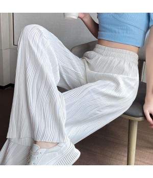 Long Pants for Women Summer High Waist Sag Wide Leg Trousers Women's Straight Stacked Baggy Pants